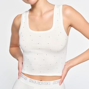 Swarovski x Skims Cotton Rib Tank - XXS, XS, S, M - Marble - New With Tags